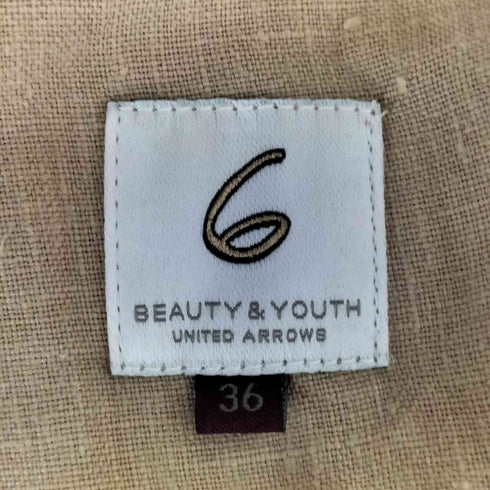 ロクビューティーアンドユースユナイテッドアローズ 6 BEAUTY & YOUTH UNITED ARROWS LINEN SALOPETTE リネン サロペット レディース 36