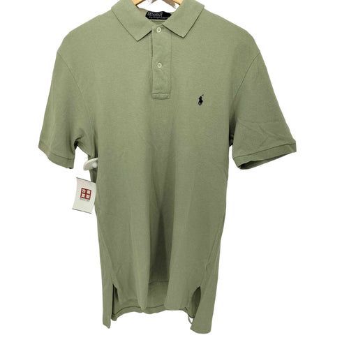 ポロバイラルフローレン Polo by RALPH LAUREN ポニー刺繍 鹿の子 S/S ポロシャツ メンズ import:L