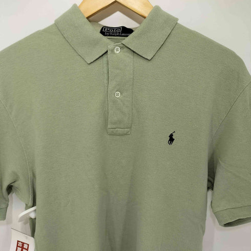 ポロバイラルフローレン Polo by RALPH LAUREN ポニー刺繍 鹿の子 S/S ポロシャツ メンズ import:L