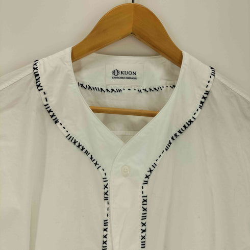 クオン kuon Sashiko Trimmed Koikuchi Shirt メンズ JPN:L