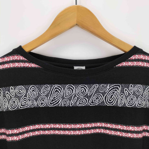 The DUFFER N NEPHEWS CRABBIE ジャガードボーダー柄Tシャツ メンズ JPN:L