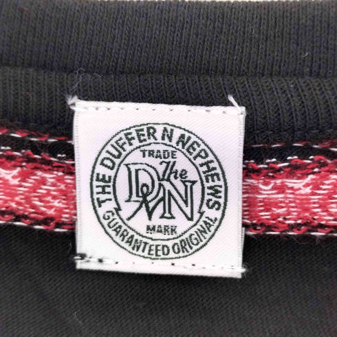 The DUFFER N NEPHEWS CRABBIE ジャガードボーダー柄Tシャツ メンズ JPN:L