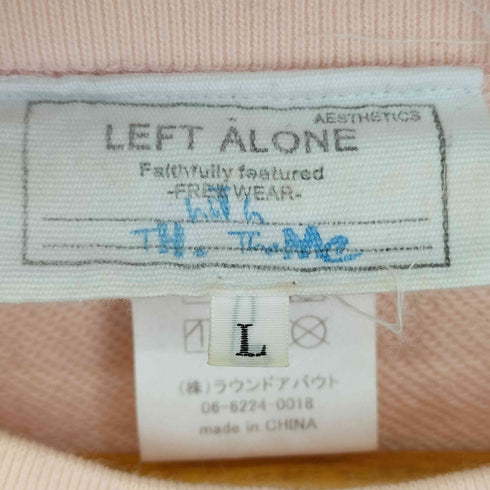 レフトアローン LEFT ALONE 刺繍加工 クルーネックスウェット メンズ JPN:L