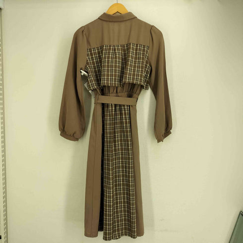 アクシーズファム axes femme チェック切替ワンピース レディース FREE