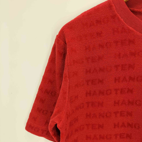 ハンテン HANG TEN ロゴ総柄 パイル地S/Sカットソー メンズ JPN:M
