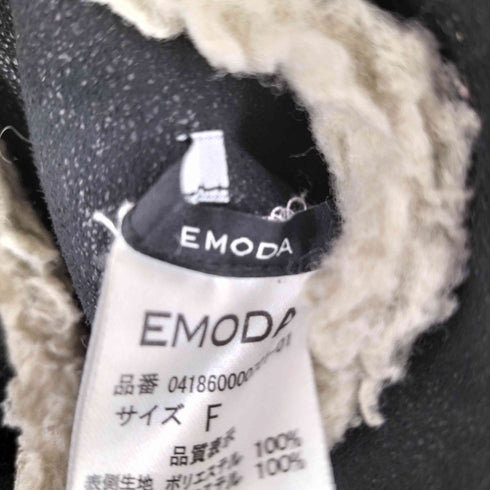エモダ EMODA W FACENBULKYFAKE MOUTON Wフェイスバルキーフェイクムートンコート レディース FREE