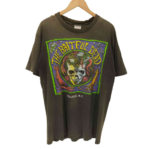 90S USA製 ONEITA ボディ THE BAITFUL DEAD アーティスト プリント 襤褸 ボロ S/S アート Tシャツ シングルステッチ コピーライト1996 メンズ import:L