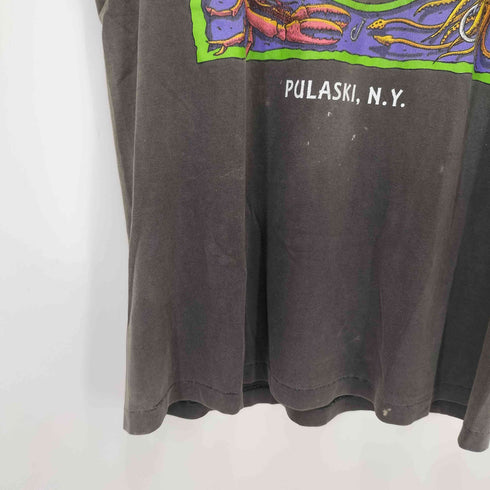90S USA製 ONEITA ボディ THE BAITFUL DEAD アーティスト プリント 襤褸 ボロ S/S アート Tシャツ シングルステッチ コピーライト1996 メンズ import:L