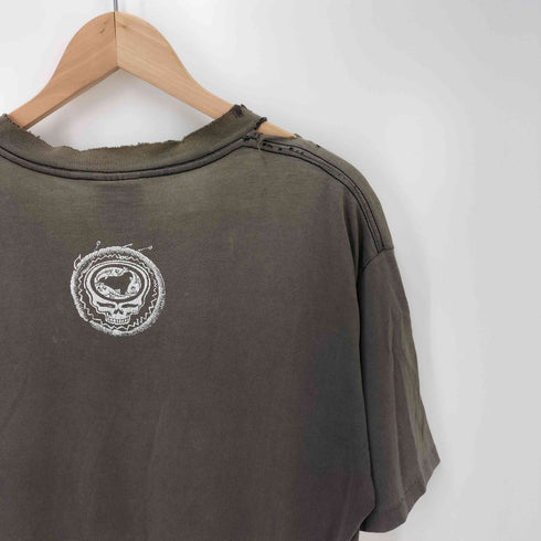 90S USA製 ONEITA ボディ THE BAITFUL DEAD アーティスト プリント 襤褸 ボロ S/S アート Tシャツ シングルステッチ コピーライト1996 メンズ import:L