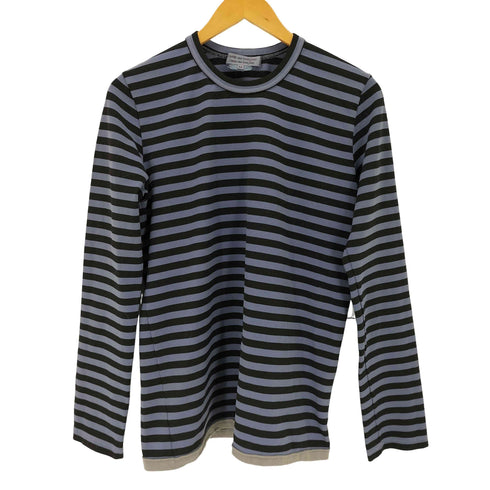 コムデギャルソンコムデギャルソン COMME des GARCONS COMME des GARCONS 05AW 製品染めボーダー裾切替ポリカットソー レディース JPN:M