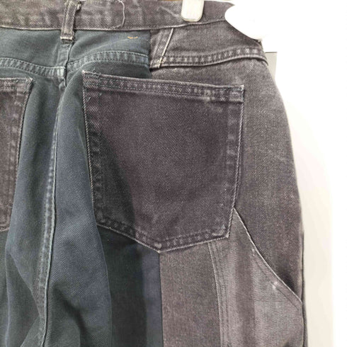 パッチワークペインターデニムパンツ リメイク メンズ