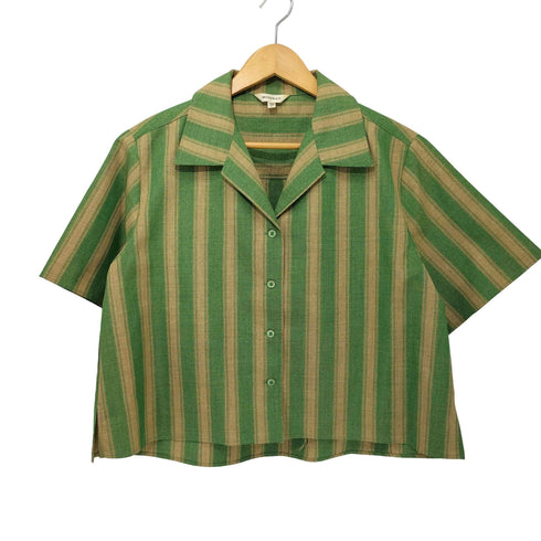 マウジー moussy STRIPED OPEN シャツ レディース F