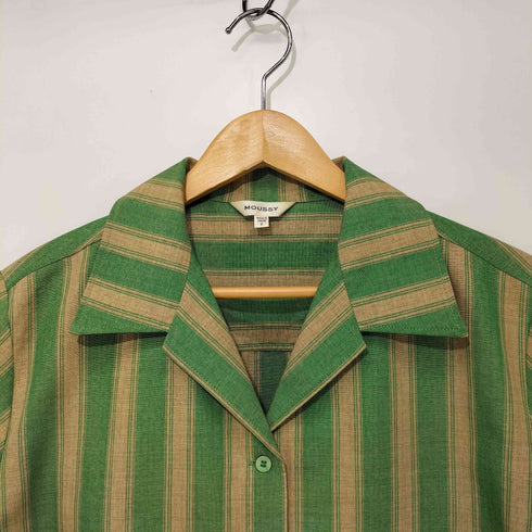 マウジー moussy STRIPED OPEN シャツ レディース F