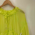 ザラ ZARA LIME SHEER CHIFFON TUNIC TOP BLOUSE シアー フリル ブラウス レディース import:M