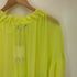 ザラ ZARA LIME SHEER CHIFFON TUNIC TOP BLOUSE シアー フリル ブラウス レディース import:M