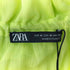 ザラ ZARA LIME SHEER CHIFFON TUNIC TOP BLOUSE シアー フリル ブラウス レディース import:M