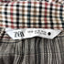 ザラ ZARA CHECKED PATCHWORK SKIRT チェック プリーツ ラップ スカート レディース XS