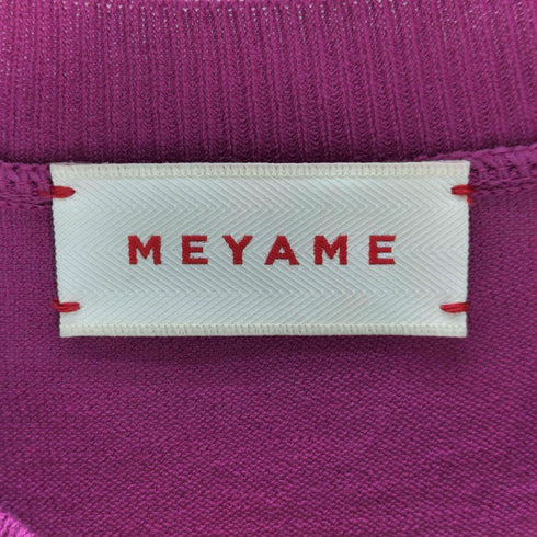 メヤメ MEYAME COTTON KNIT LONG SLEEVE TEE コットンニットロングスリーブTシャツ レディース FREE
