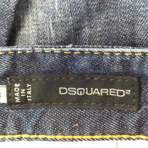 ディースクエアード DSQUARED2 13SS ダメージ加工 スリムストレートデニムパンツ メンズ EUR:46-48