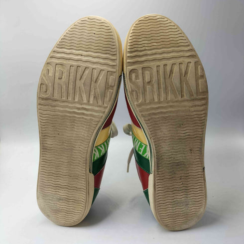 ダークビッケンバーグ DIRK BIKKEMBERGS ラスタカラー レザー パテンド 切替 ローカット スニーカー メンズ EUR:43