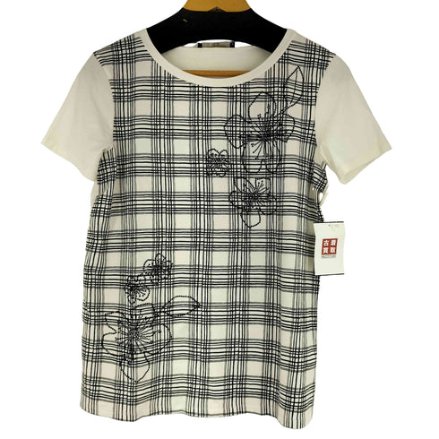 マックスマーラウィークエンド MAX MARA WEEKEND ビーズアレンジ チェック柄 S/S Tシャツ レディース
