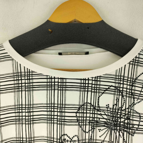 マックスマーラウィークエンド MAX MARA WEEKEND ビーズアレンジ チェック柄 S/S Tシャツ レディース