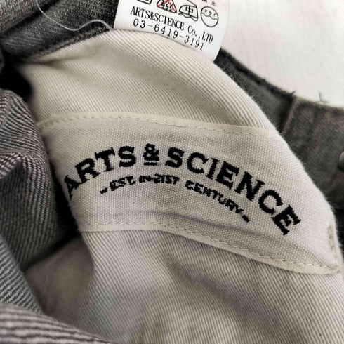 アーツアンドサイエンス ARTS&SCIENCE セルビッチ テーパード ブラック デニム パンツ メンズ 30