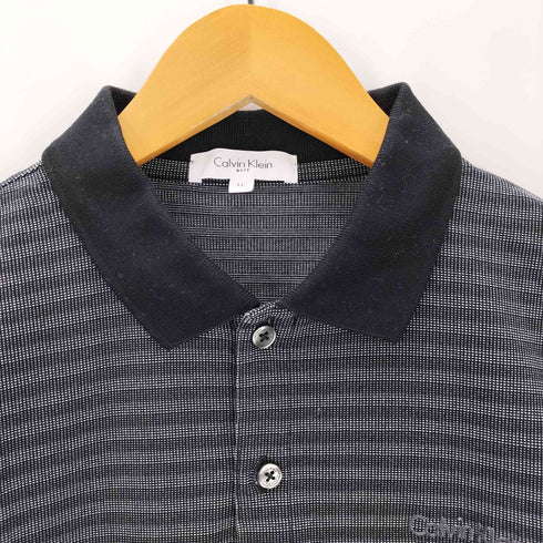 カルバンクラインゴルフ calvin klein golf ボーダーS/Sポロシャツ メンズ import:XL