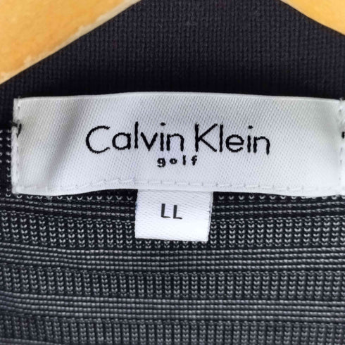 カルバンクラインゴルフ calvin klein golf ボーダーS/Sポロシャツ メンズ import:XL