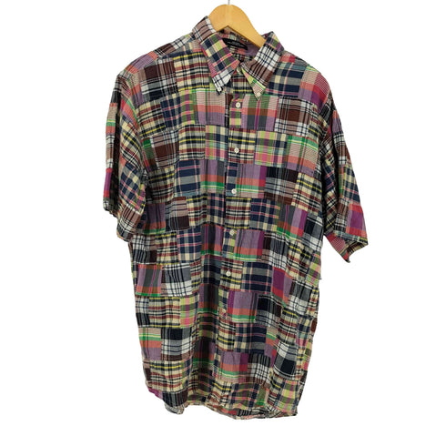 ダニエルクレミュ DANIEL CREMIEUX パッチワークチェックBDシャツ メンズ import:L