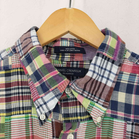 ダニエルクレミュ DANIEL CREMIEUX パッチワークチェックBDシャツ メンズ import:L