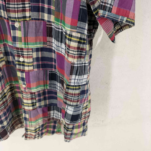 ダニエルクレミュ DANIEL CREMIEUX パッチワークチェックBDシャツ メンズ import:L