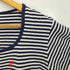 クレージュ courreges ボーダー ワンポイント刺繍 Tシャツ レディース JPN:L