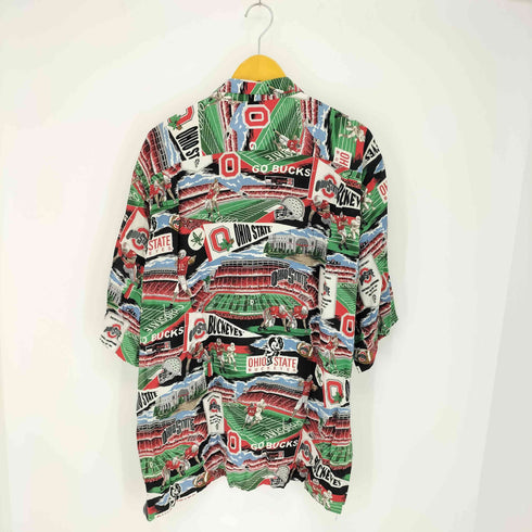 レインスプーナー Reyn Spooner reyn sports ohio state フットボールチーム 総柄レーヨンシャツ メンズ import:XXL
