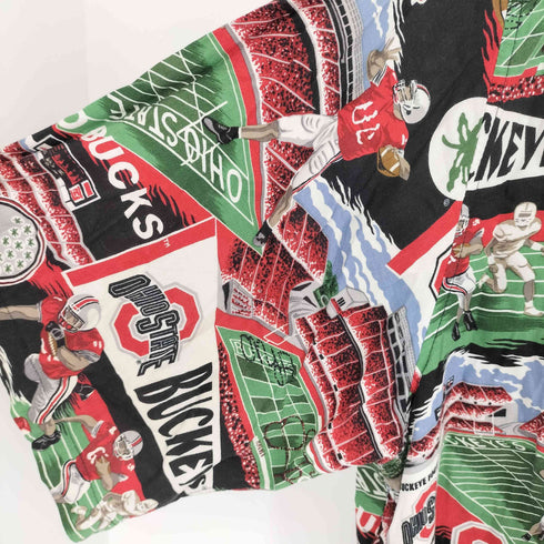 レインスプーナー Reyn Spooner reyn sports ohio state フットボールチーム 総柄レーヨンシャツ メンズ import:XXL