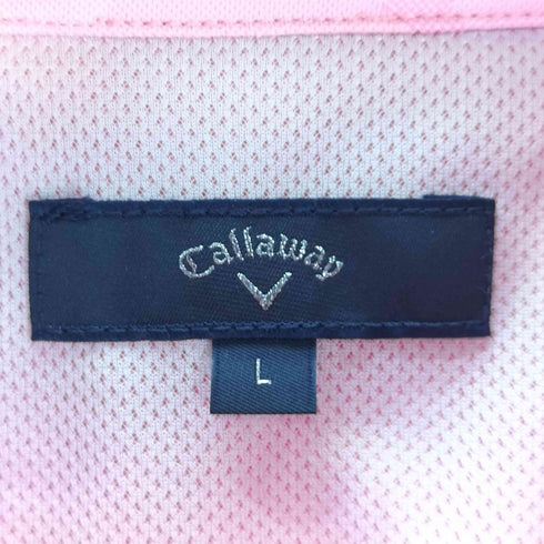 キャロウェイ Callaway 刺繍ロゴ ヤシの木柄 ポロシャツ メンズ JPN:L