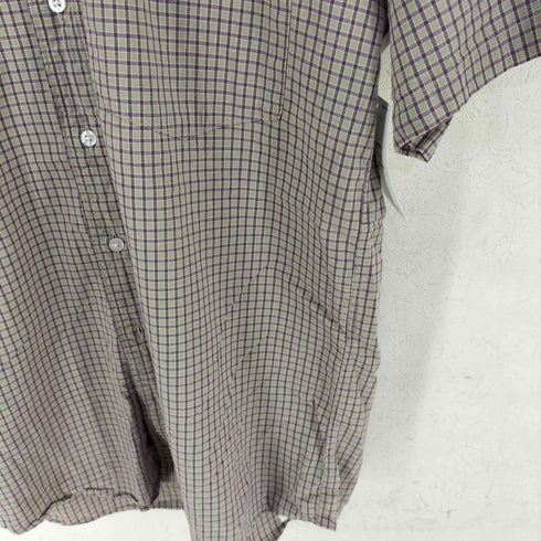 エルエルビーン L.L.Bean USA製 チェック柄 コットン半袖シャツ メンズ import:M