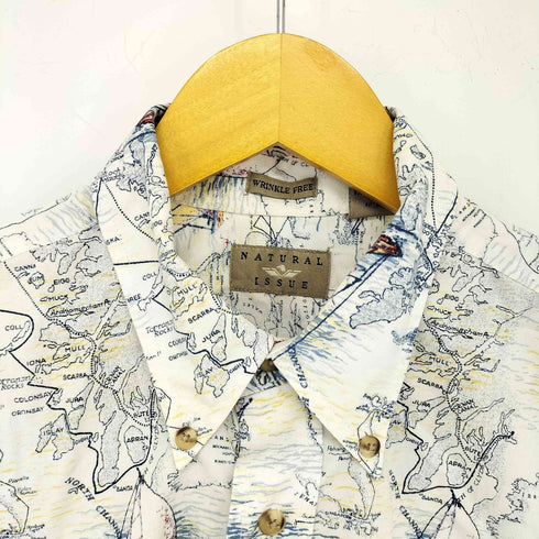 ナチュラルイシュー NATURAL ISSUE 00S 地図柄 シャツ メンズ JPN:M