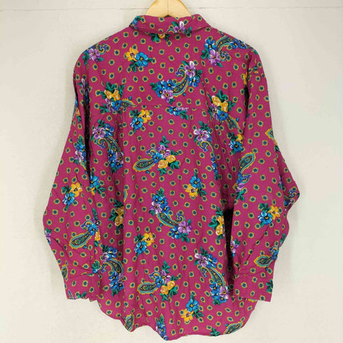 リズウェア LIZ wear ペイズリー柄多ボタンレーヨンシャツ メンズ L