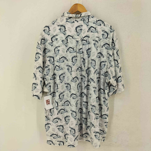 コロンビア Columbia 魚柄 コットンビッグ半袖シャツ メンズ import:L