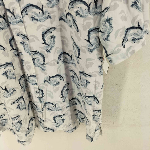 コロンビア Columbia 魚柄 コットンビッグ半袖シャツ メンズ import:L