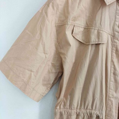ザラ ZARA シャツスタイル カーゴ フルレングス オーバーサイズ 半袖 ジャンプスーツ レディース S