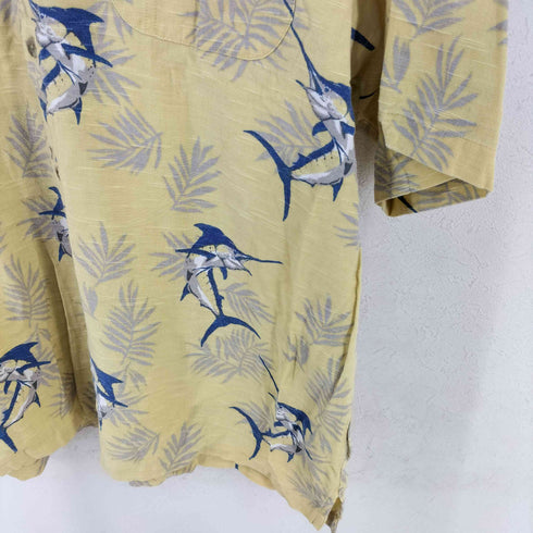 コロンビア Columbia リーフ柄 アロハシャツ メンズ import:L