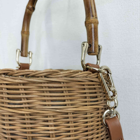 ザラ ZARA ラタン ショルダーバッグ かごバッグ レディース