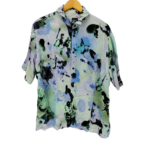 ザラ ZARA 総柄 S/S シャツ メンズ XL