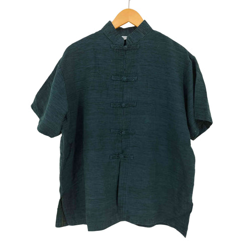 KIM HOA シルク チャイナ半袖シャツ メンズ import:XL