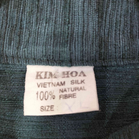 KIM HOA シルク チャイナ半袖シャツ メンズ import:XL