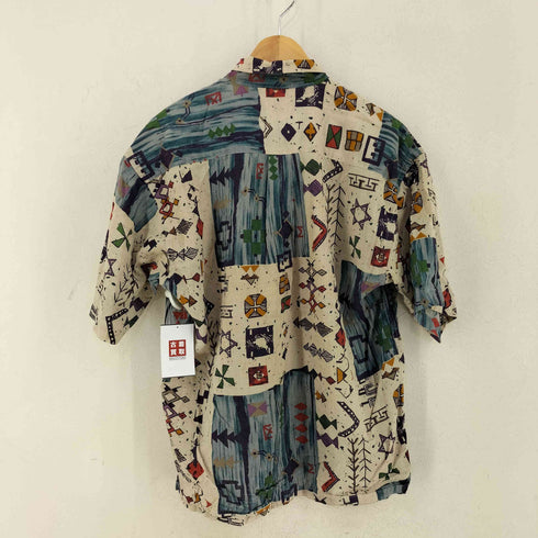 ナチュラルイシュー NATURAL ISSUE 総柄 リネン混シャツ メンズ import:M