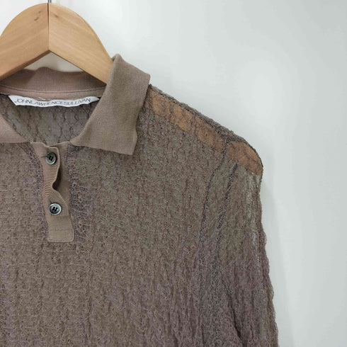 ジョンローレンスサリバン JOHN LAWRENCE SULLIVAN LACE POLO SHIRT レース ポロ シャツ レディース FREE