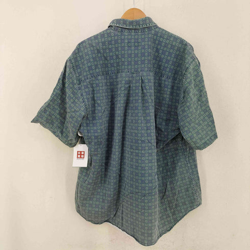 ランズエンド LANDS END 90S S/S 総柄シャツ メンズ import:M